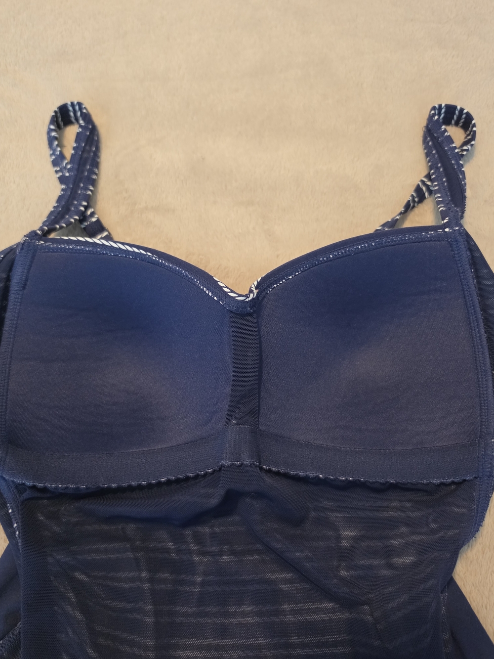 Navy Stripe One-Piece Swimsuit - Classic Women Swim - Picture 6 of 10